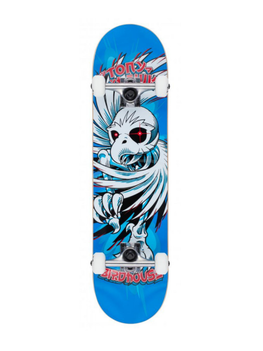 Skate Completo Birdhouse Stage 1 Hawk Spiral Blue 7.75"