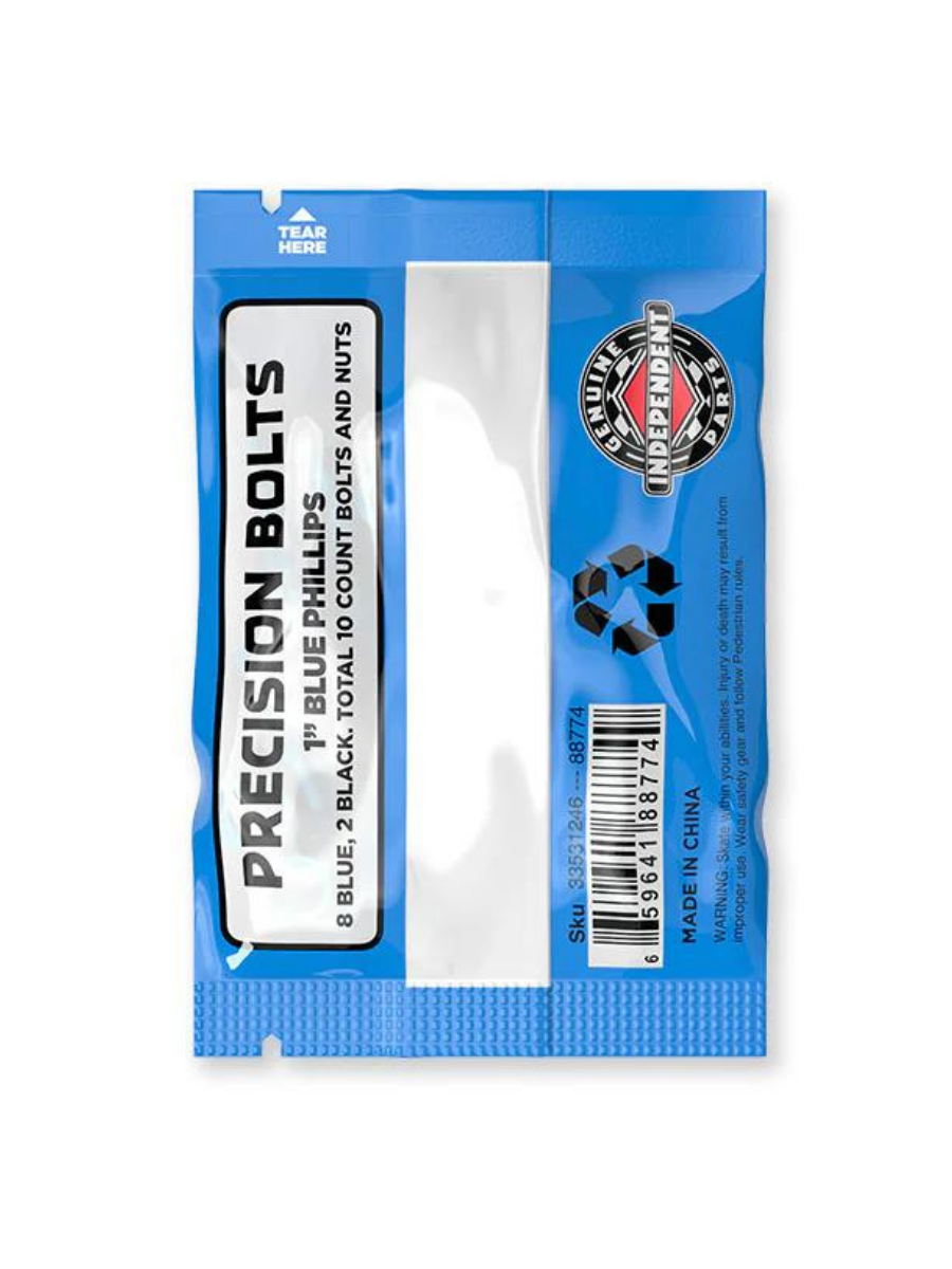 Independent Phillips Blue/Black skate screws - 1"