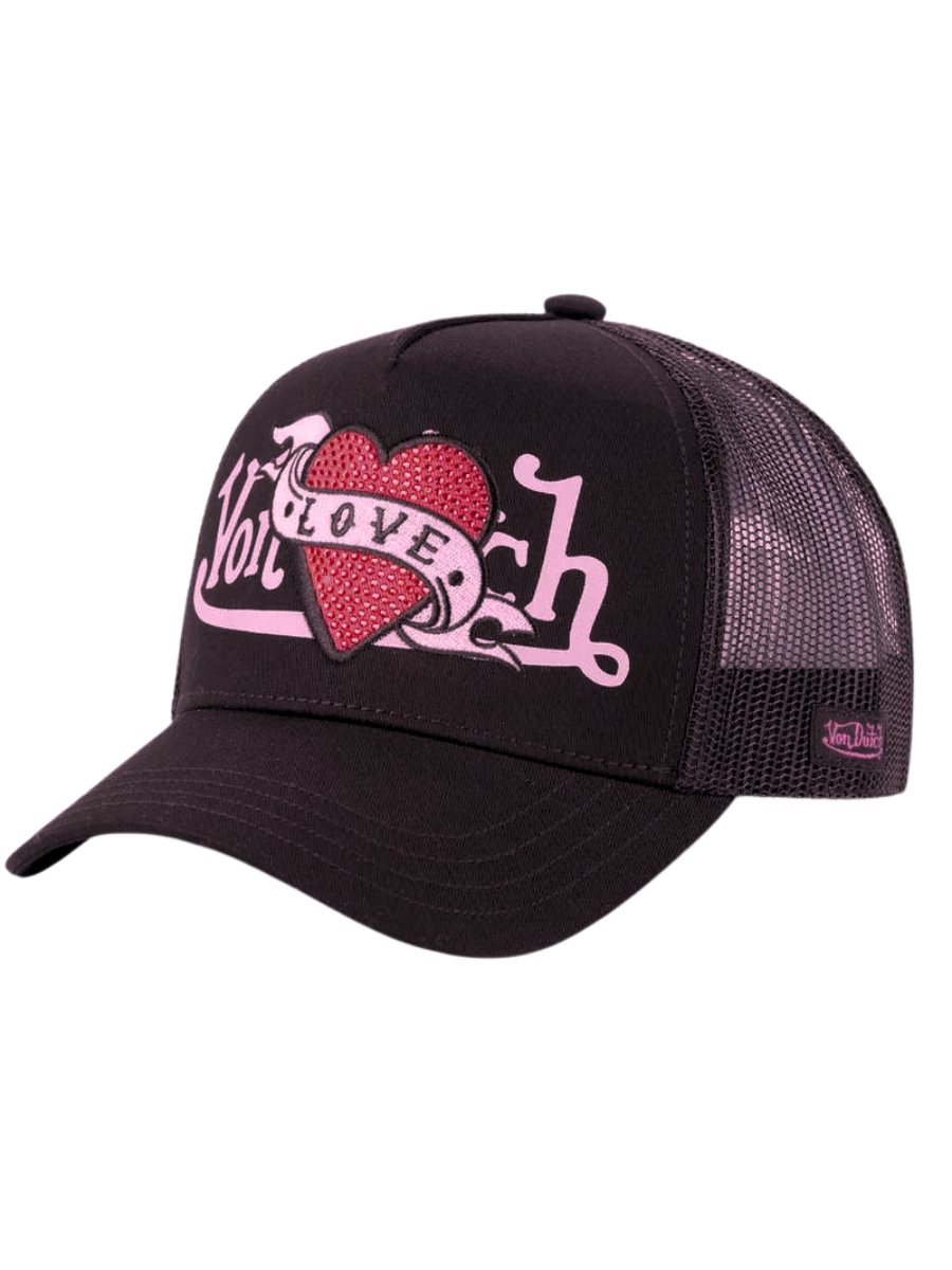 Von Dutch Love Trucker Cap - Black
