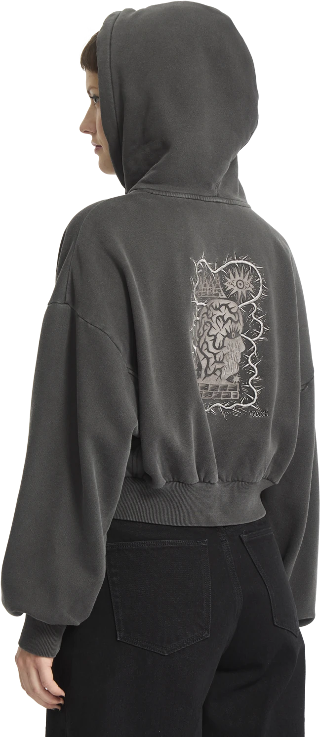 Volcom FA Vaderetro sudadera con capucha mujer detail 7 | Vintage Black