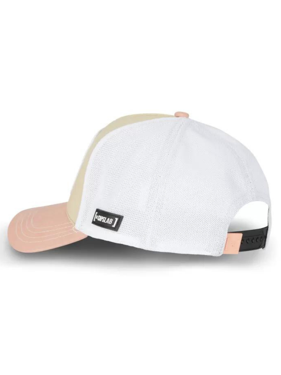 Casquette Trucker Bugs Bunny Capslab x Looney Tunes beige/corail/blanc