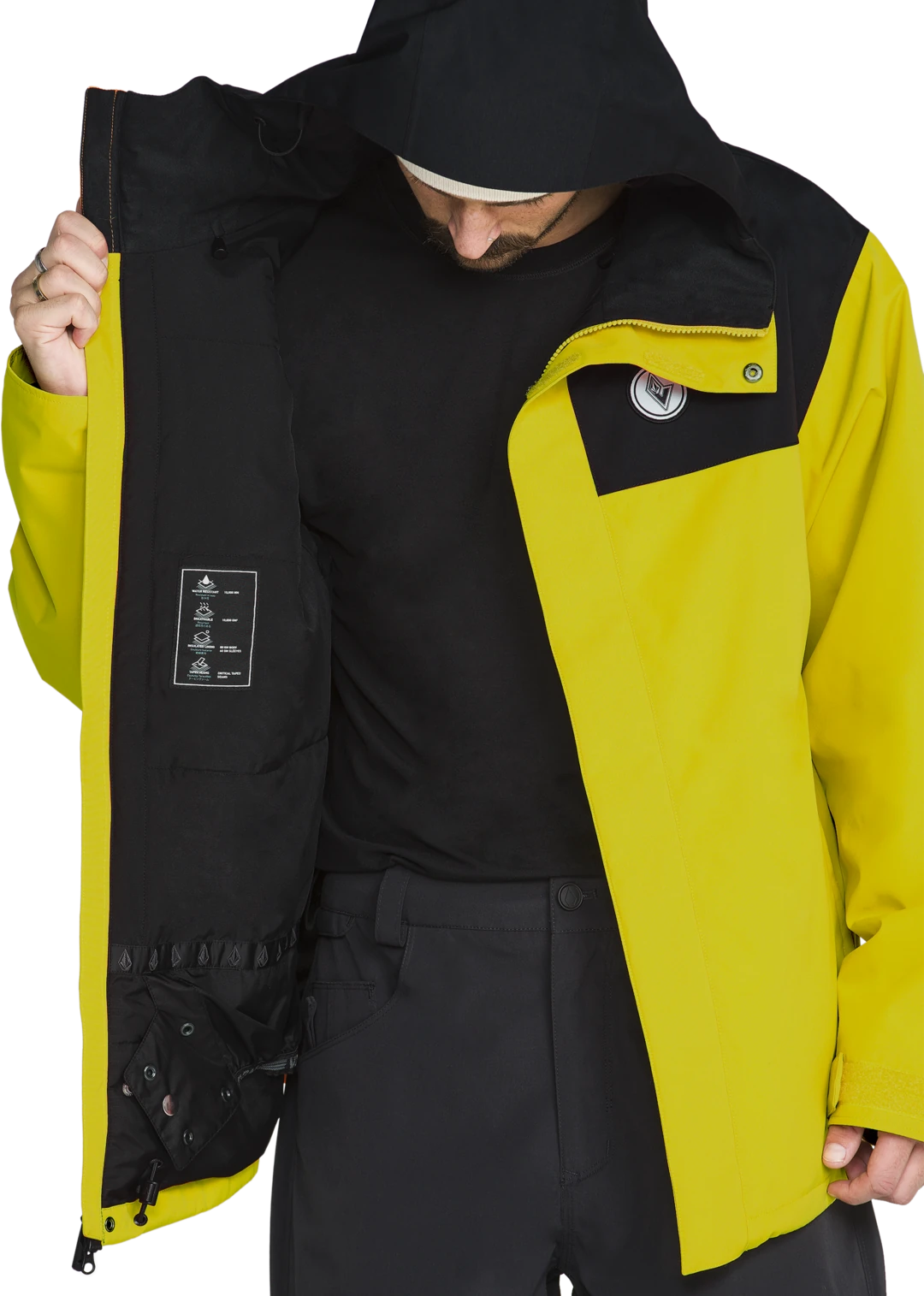 Volcom BUCKTHREEEIGHTY INSULATED chaquetas y abrigos hombre detail 3 | Yellow
