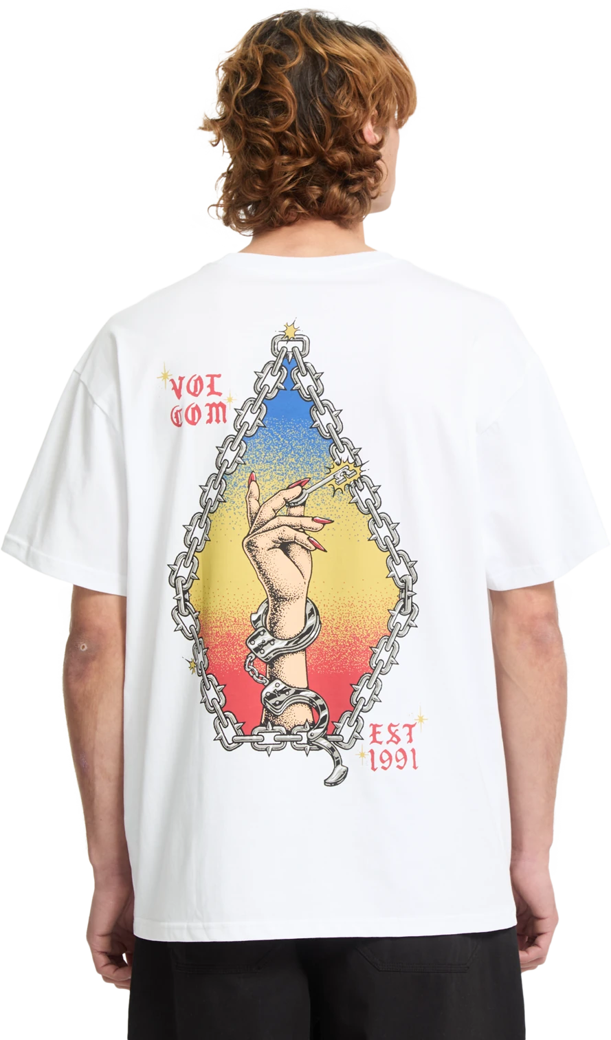 Volcom Fa Daniel Shepard Unlocked camiseta manga corta hombre detail 1 | WHITE