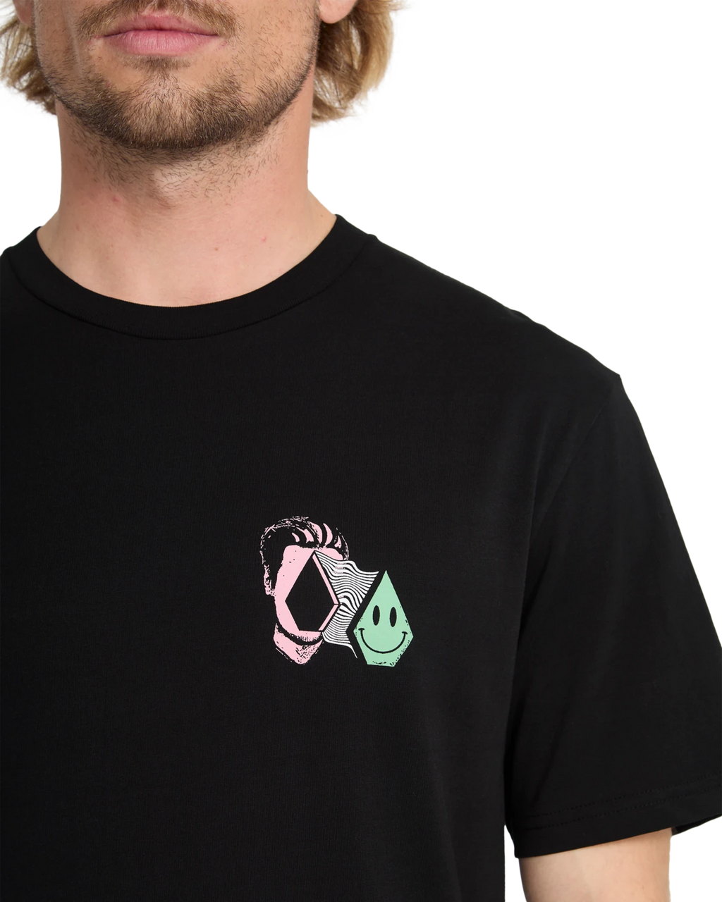 Volcom AURA BSC SST camiseta manga corta hombre detail 3 | Black
