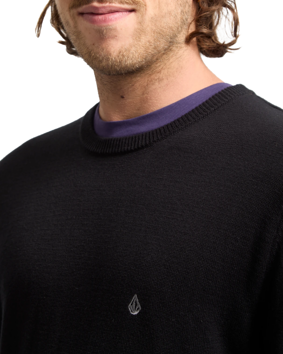 Volcom Uperstand jersey hombre detail 2 | Black