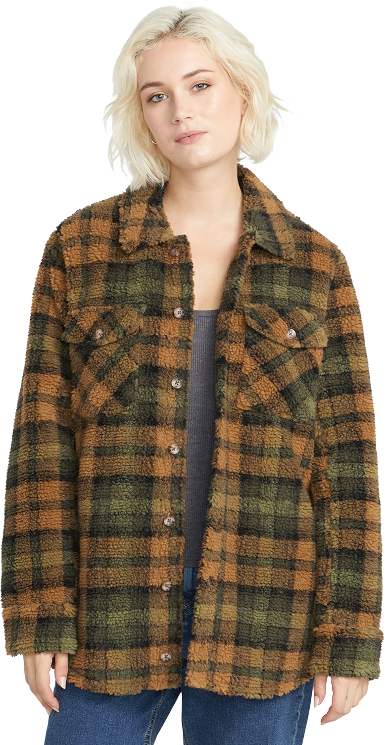 Volcom SILENT SHERPA JACKET chaquetas y abrigos mujer | Bronze