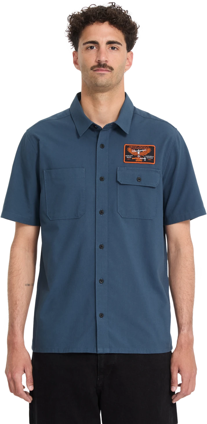Volcom Slab City Shirt camisa manga corta hombre | Midnight Blue