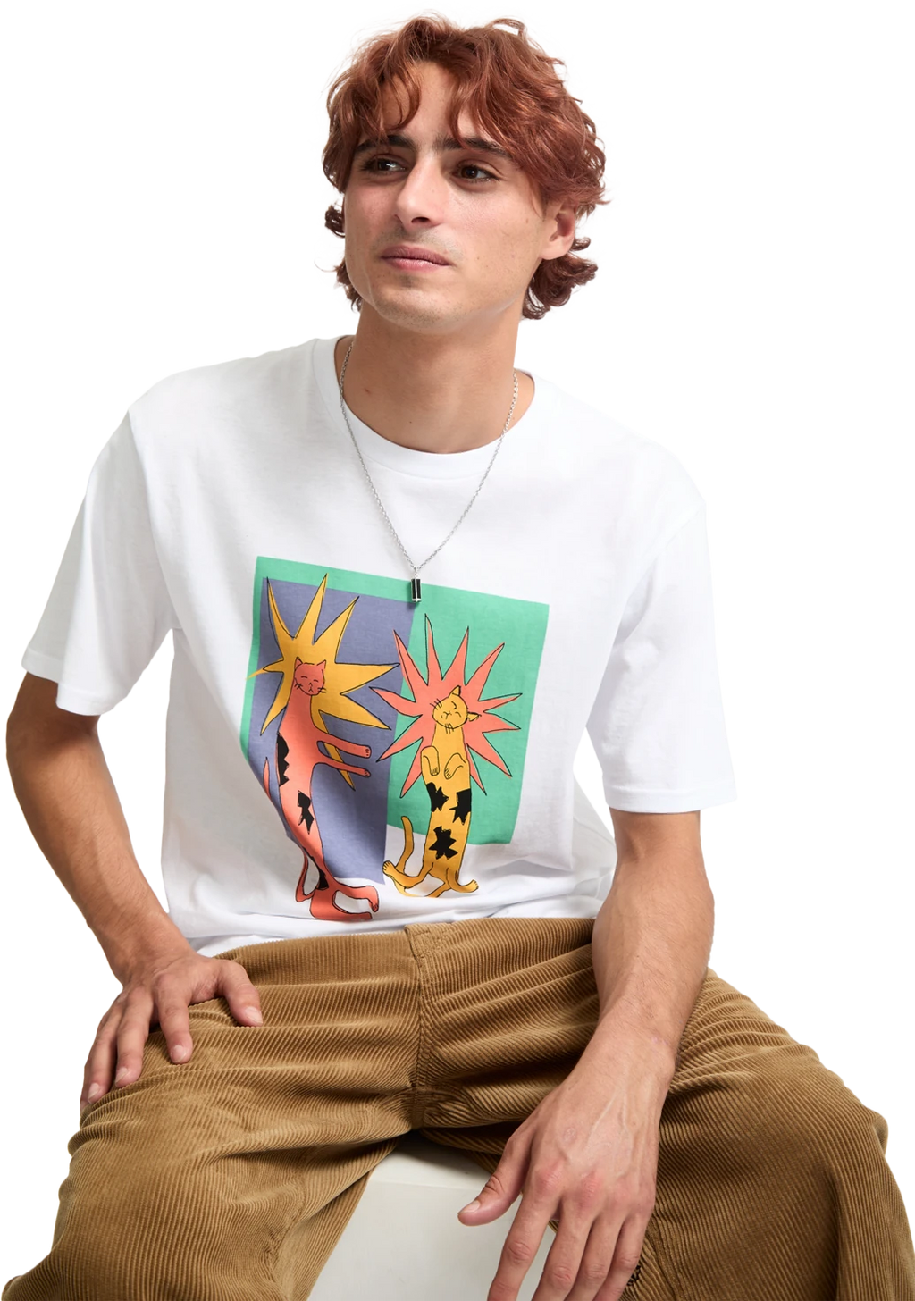 Volcom Longo Cats camiseta manga corta hombre detail 4 | White