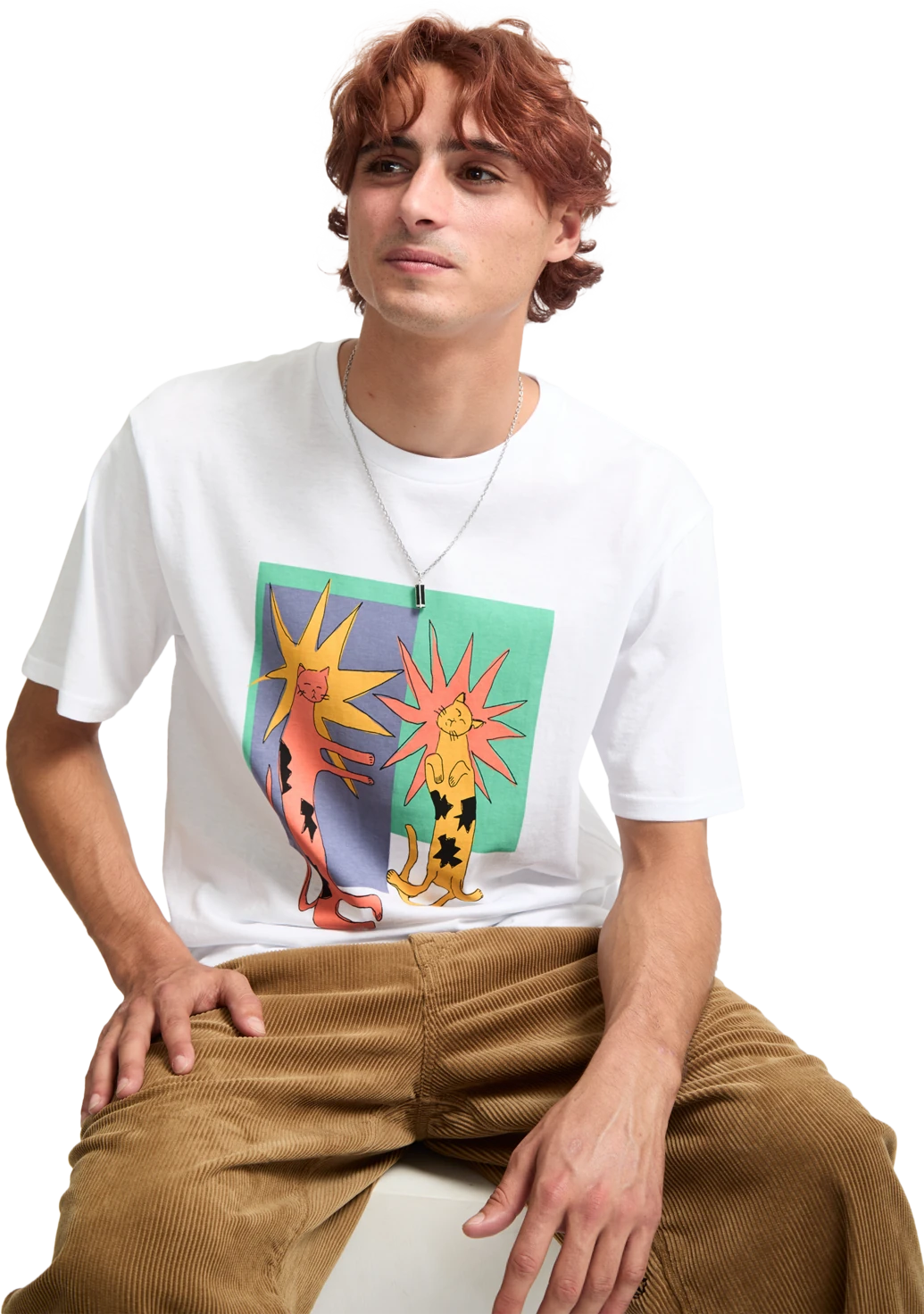 Volcom Longo Cats camiseta manga corta hombre detail 4 | White