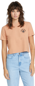Volcom Dial T-shirt camiseta manga corta mujer | Sand Brown
