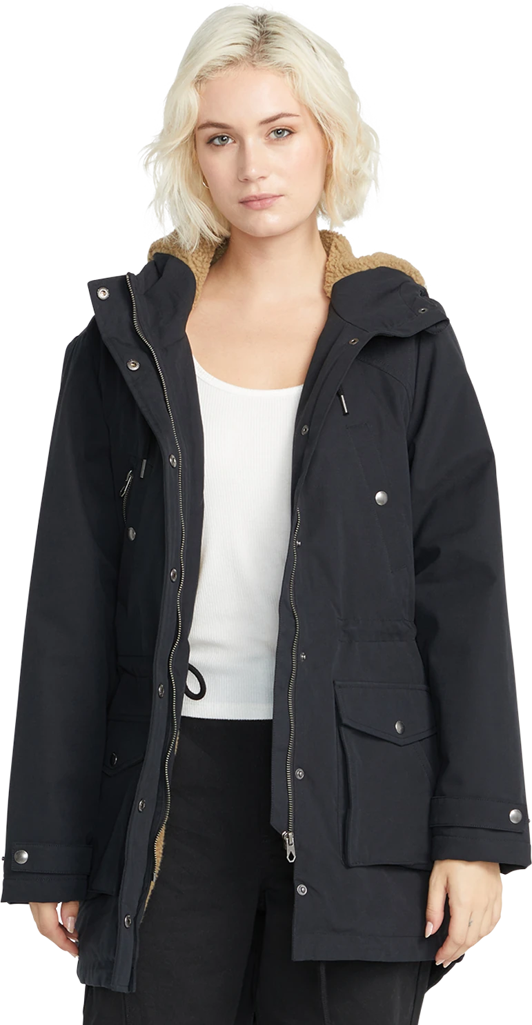 Volcom WALK ON BY 5K PARKA chaquetas y abrigos mujer detail 2 | Black