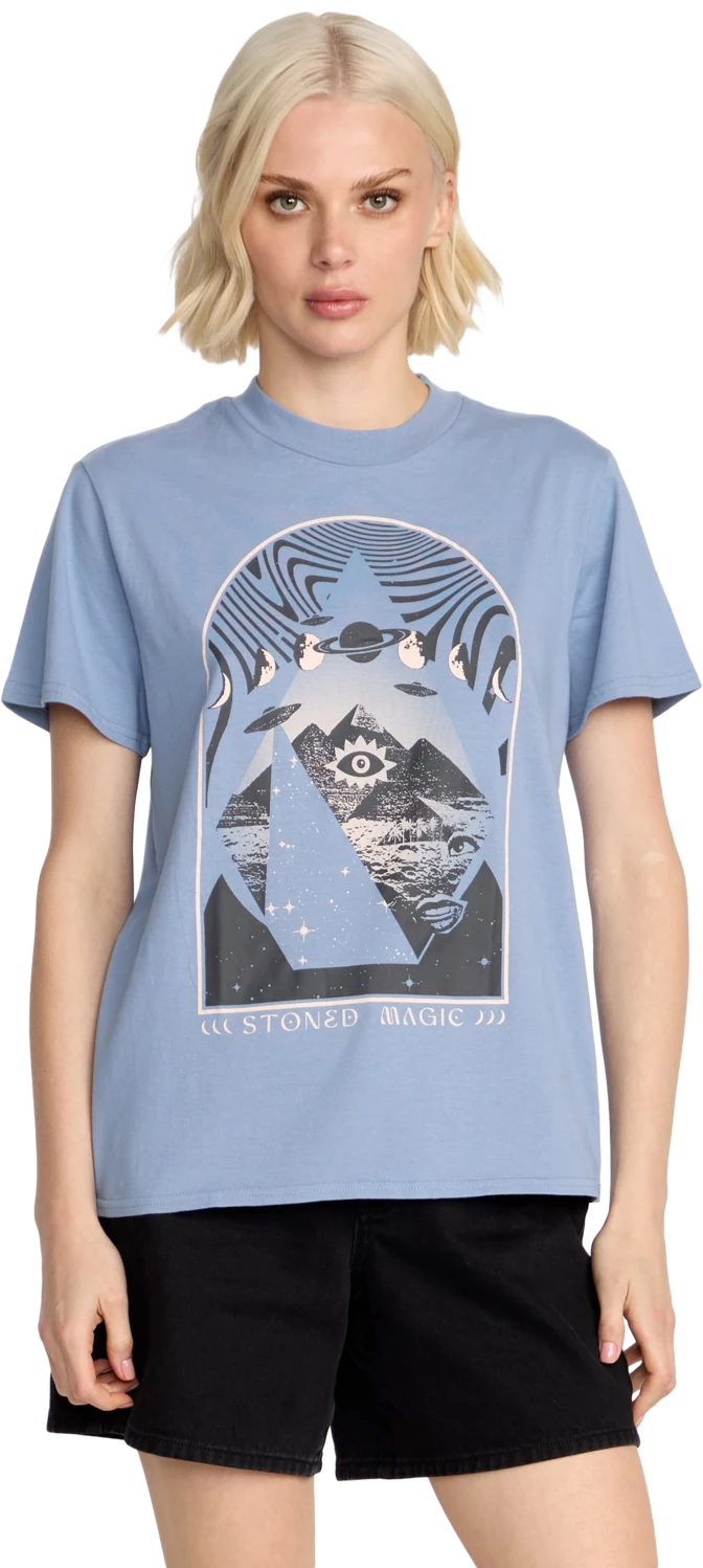 Volcom Lock It Up camiseta manga corta mujer | Carolina Blue