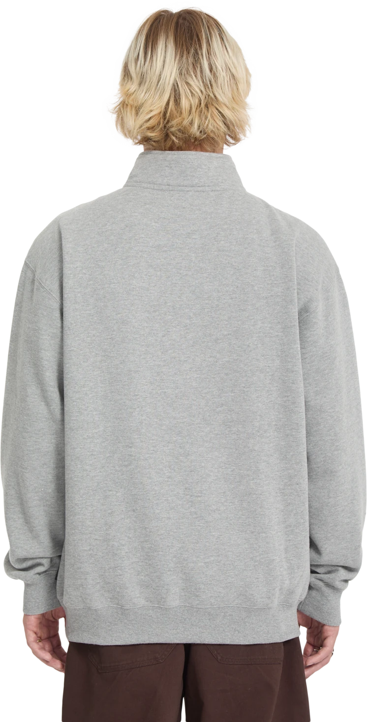 Volcom SINGLE STONE QUARTER ZIP sudadera con cremallera hombre detail 1 | Heather Grey