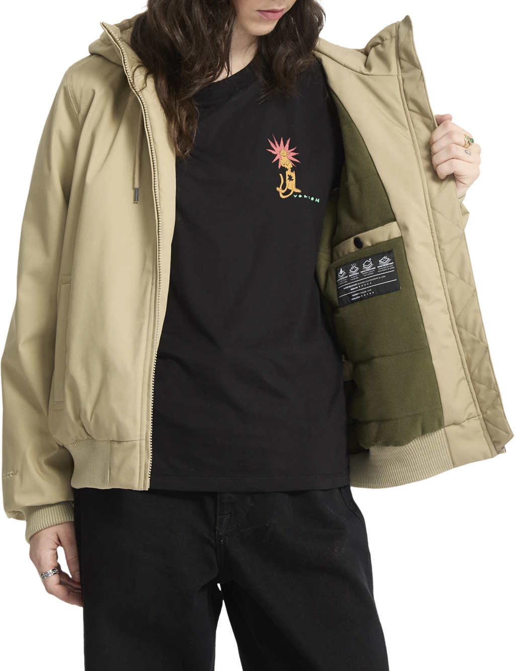 Volcom WERNAN 10K JACKET chaquetas y abrigos mujer detail 3 | Khaki