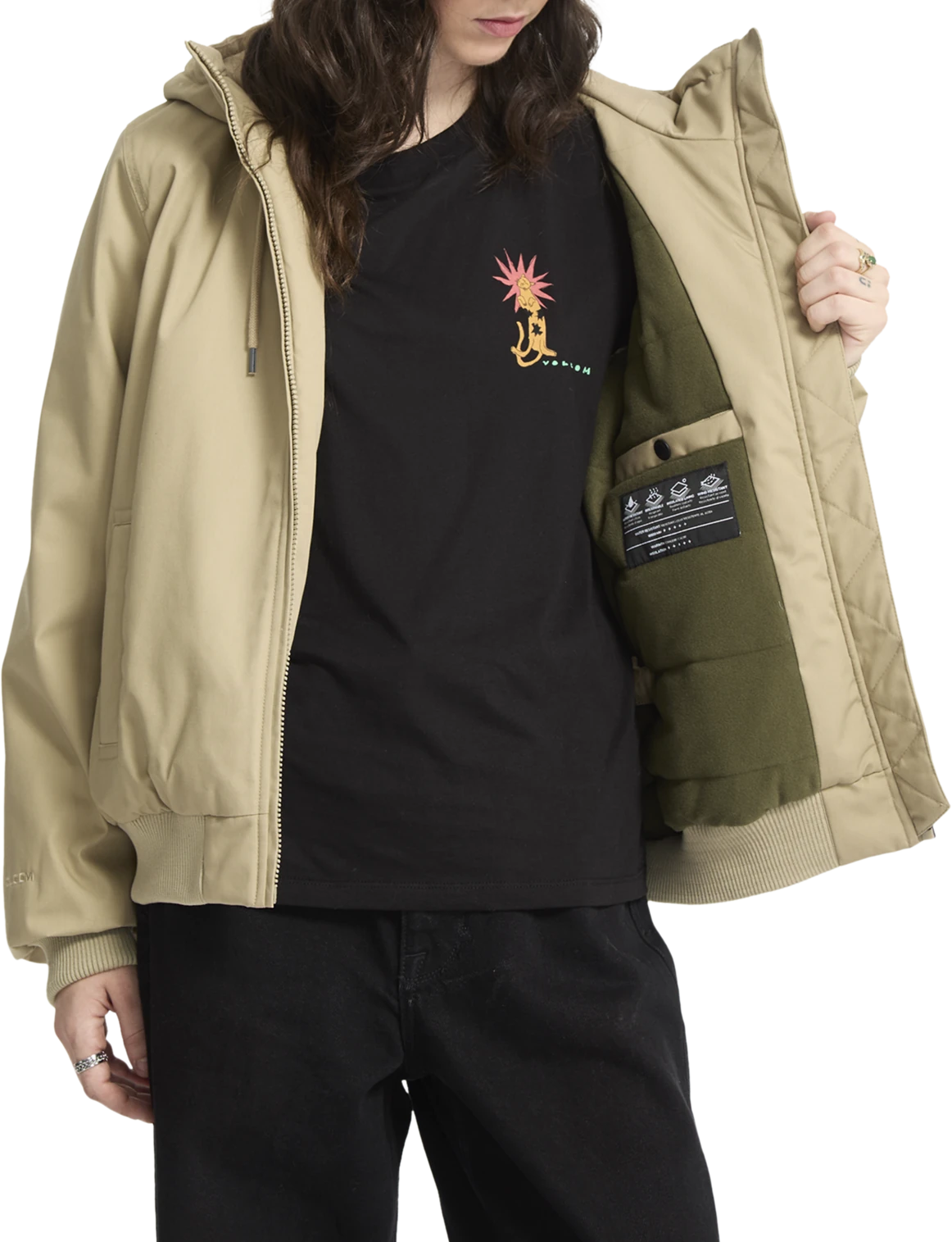 Volcom WERNAN 10K JACKET chaquetas y abrigos mujer detail 3 | Khaki