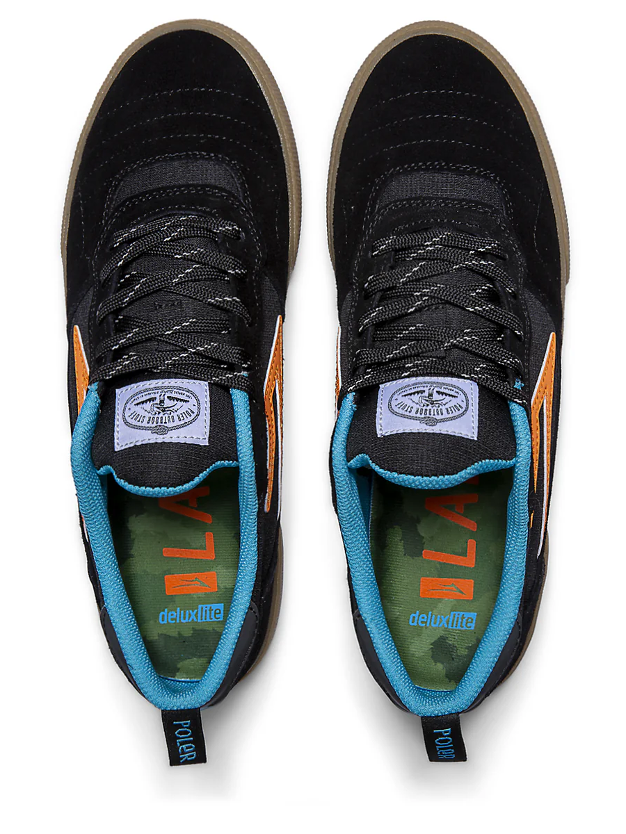 Baskets Lakai x Poler Cambridge - Noir/Suède Multi