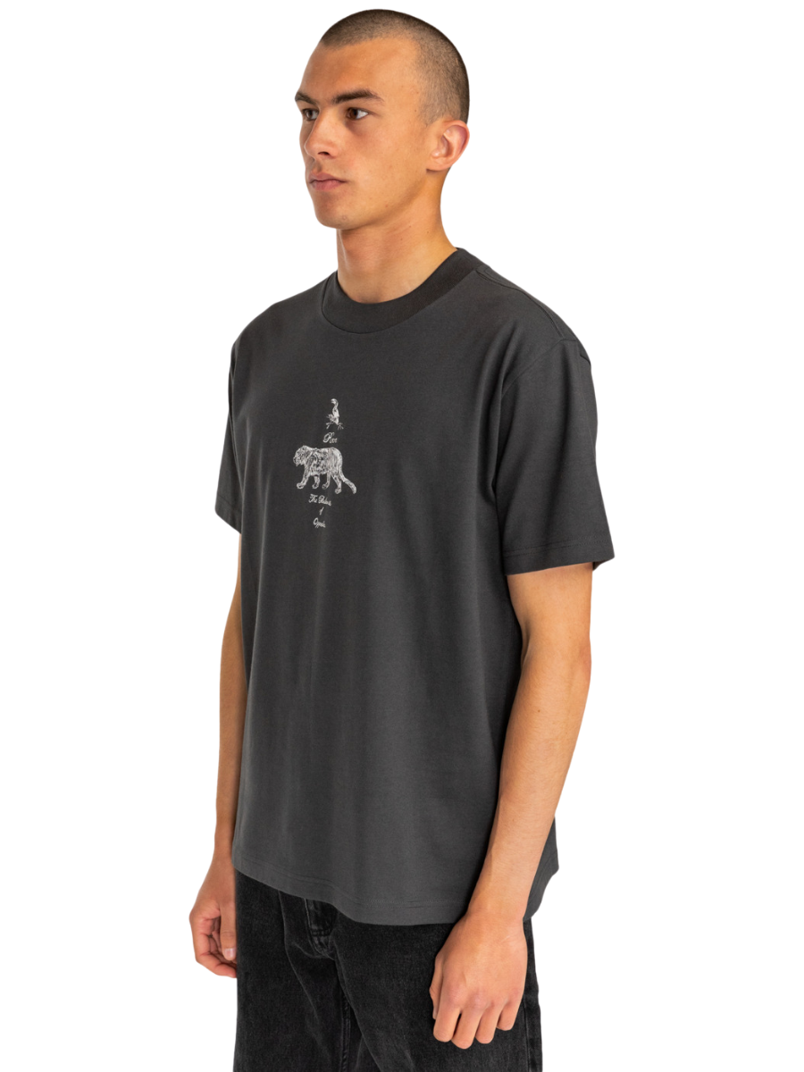 RVCA Tiger Style T-Shirt - Washed Black | surfdevils.com