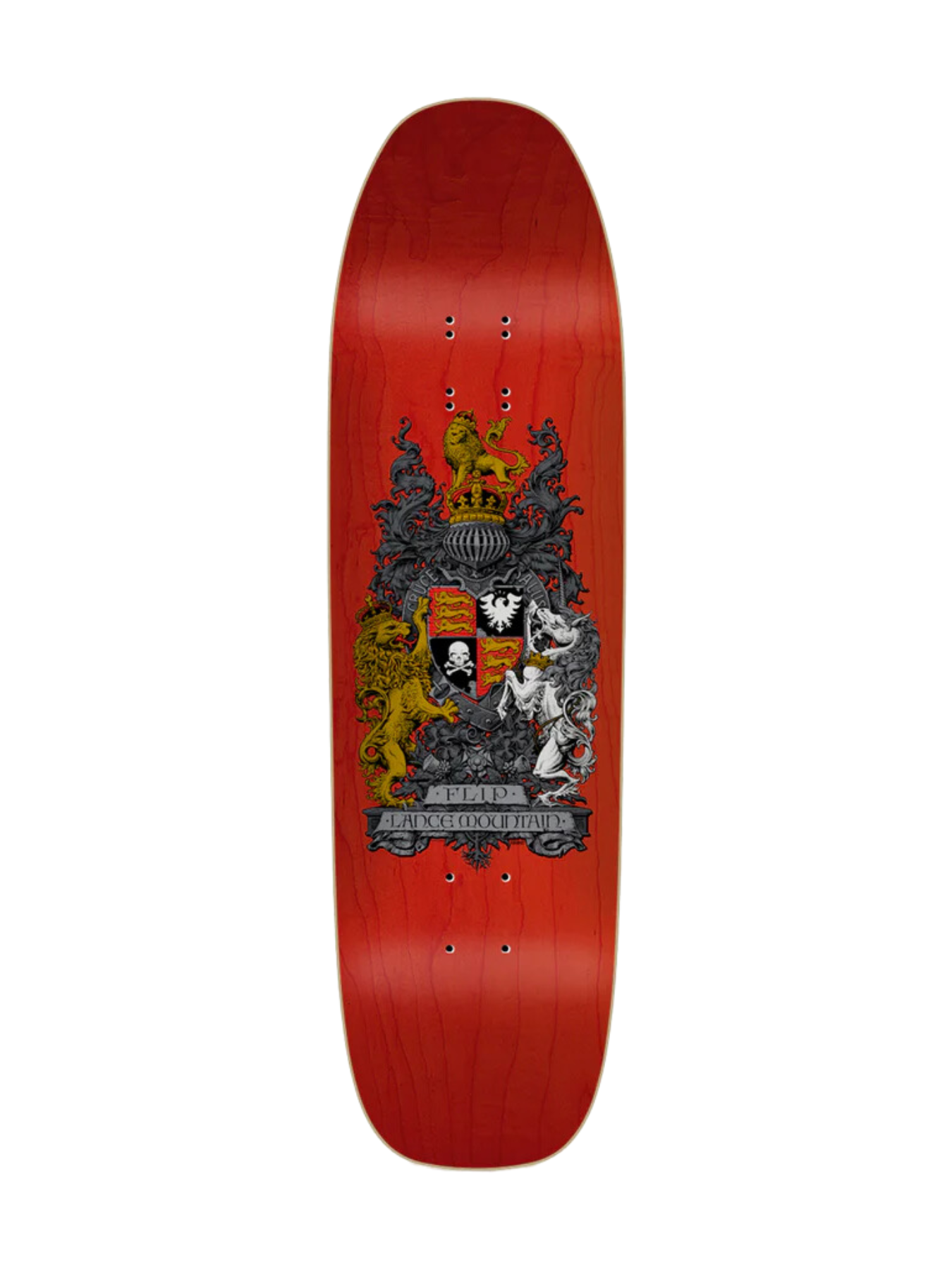 Flip Mountain Crest Red Stain 9" Skateboard Deck