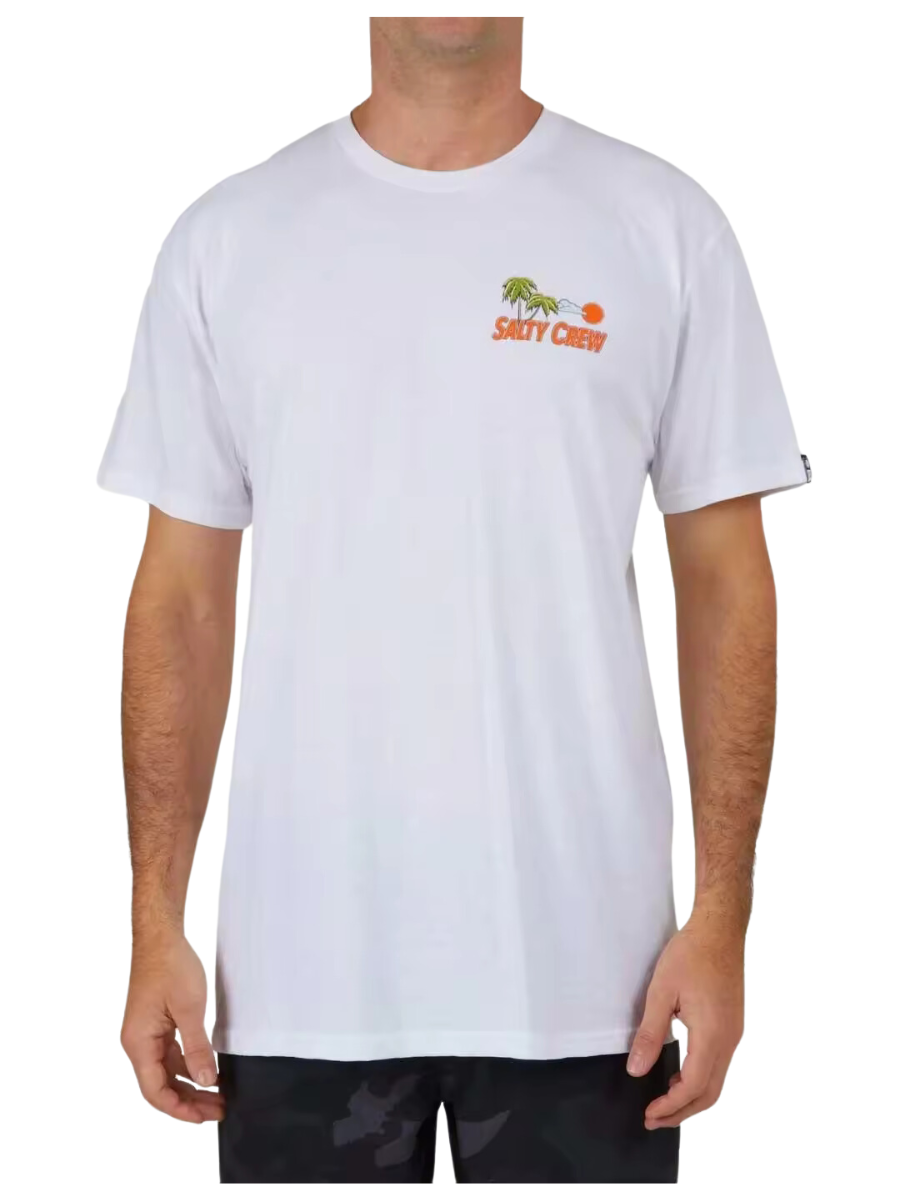 T-shirt Salty Crew Tropicali - Blanc | Nouveaux produits | Produits les plus récents | produits les plus vendus | Produits les plus vendus | surfdevils.com