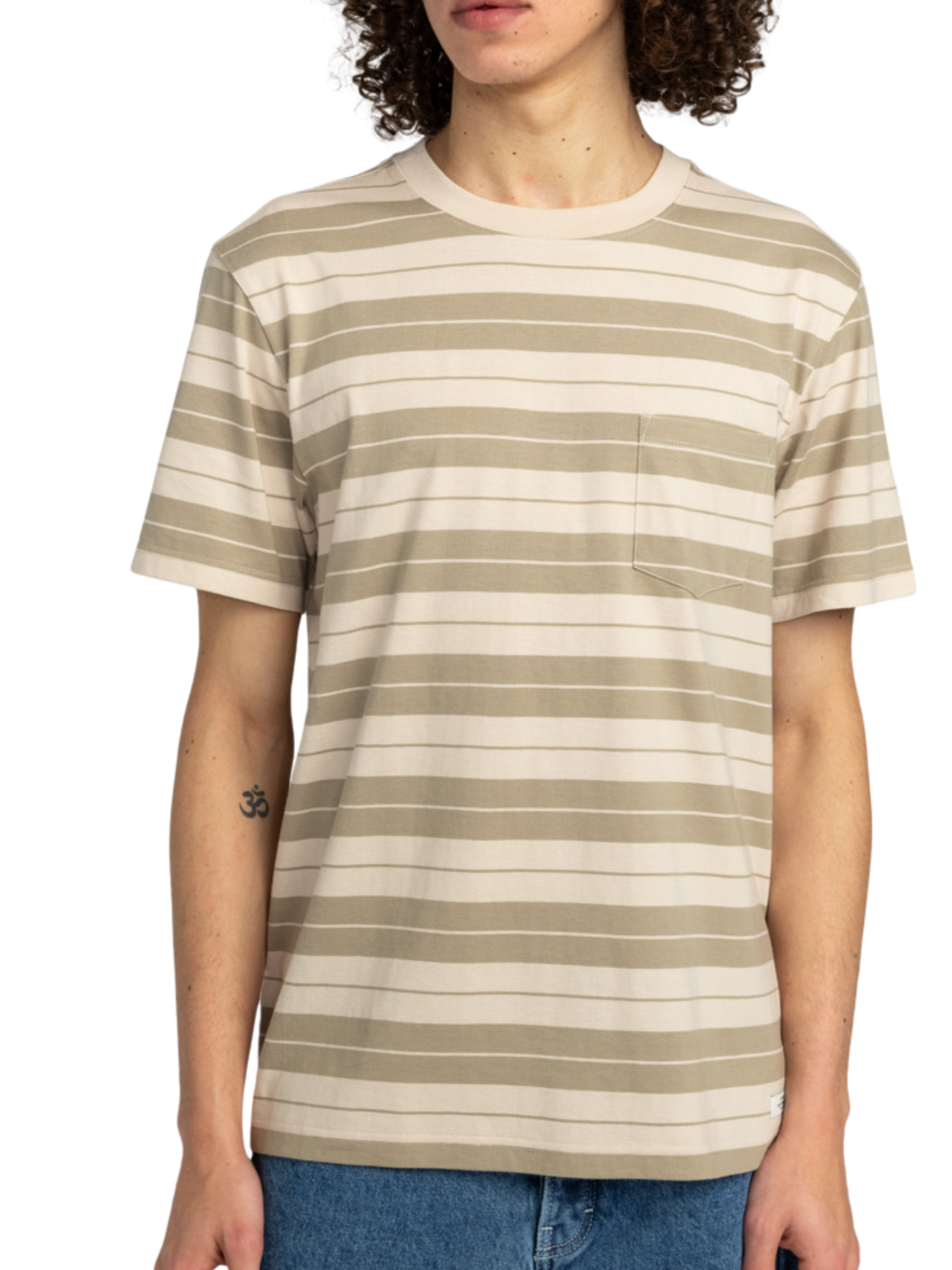 Element Skateboards Icon Label Pocket T-Shirt Hafermilch/Aluminium