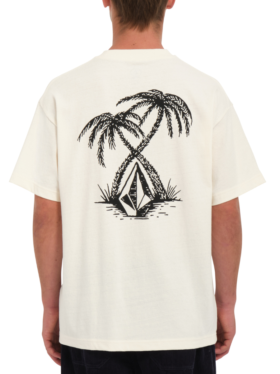 Camiseta Volcom CrossPalm - Dirty White | Camisetas de hombre | Camisetas manga corta de hombre | Volcom Shop | surfdevils.com