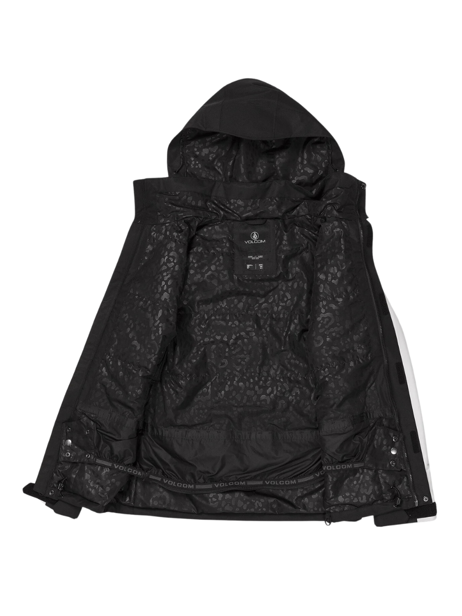 Giacca da snowboard da donna Volcom Westland isolata - nera