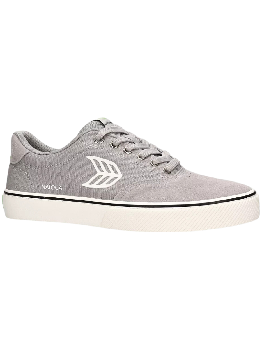 Cariuma Naioca Pro Skate Shoes - Light Gray Suede and Canvas