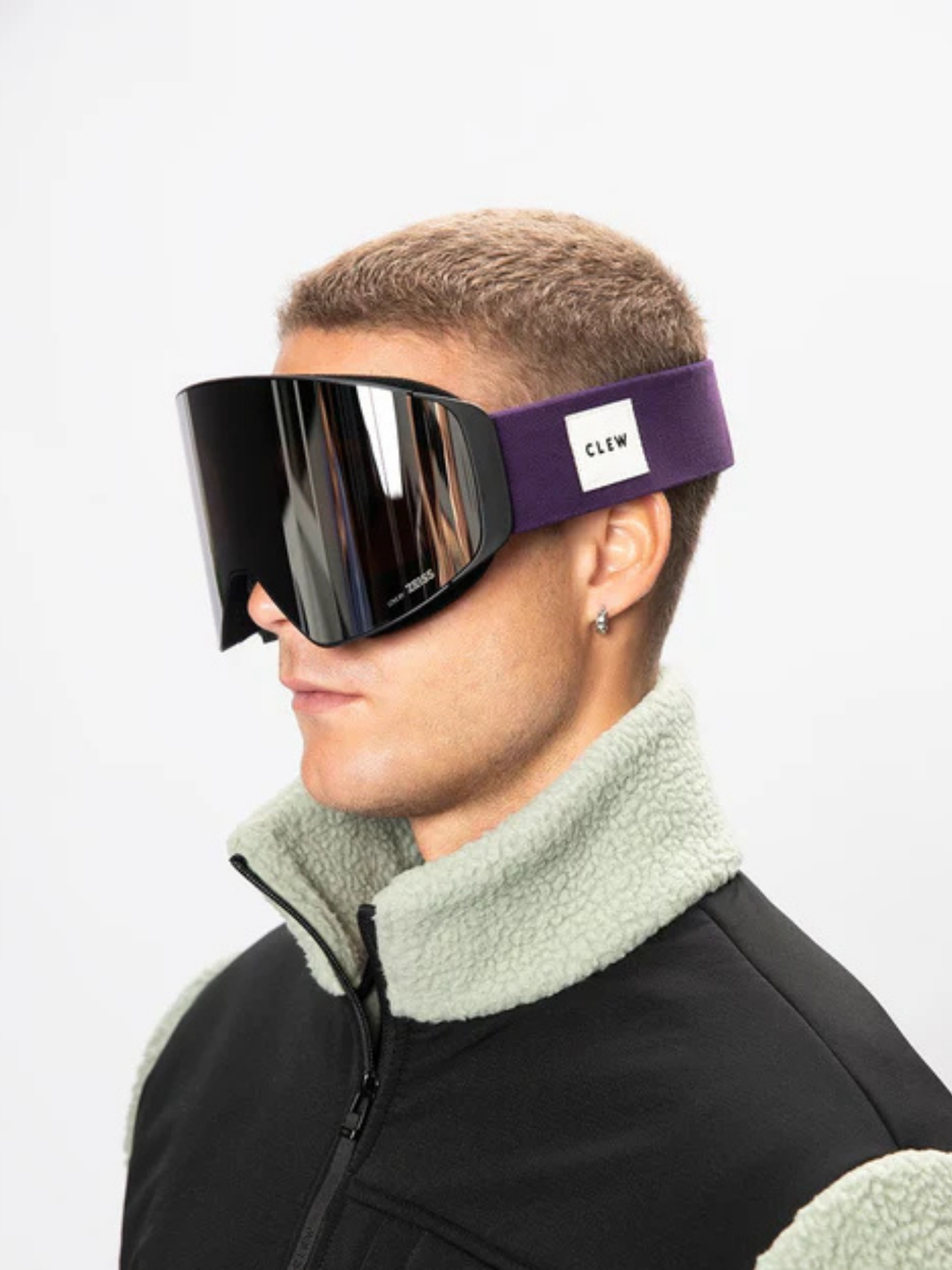 CLEW Magnetic Goggle Purple mit ZEISS SONAR Gläsern