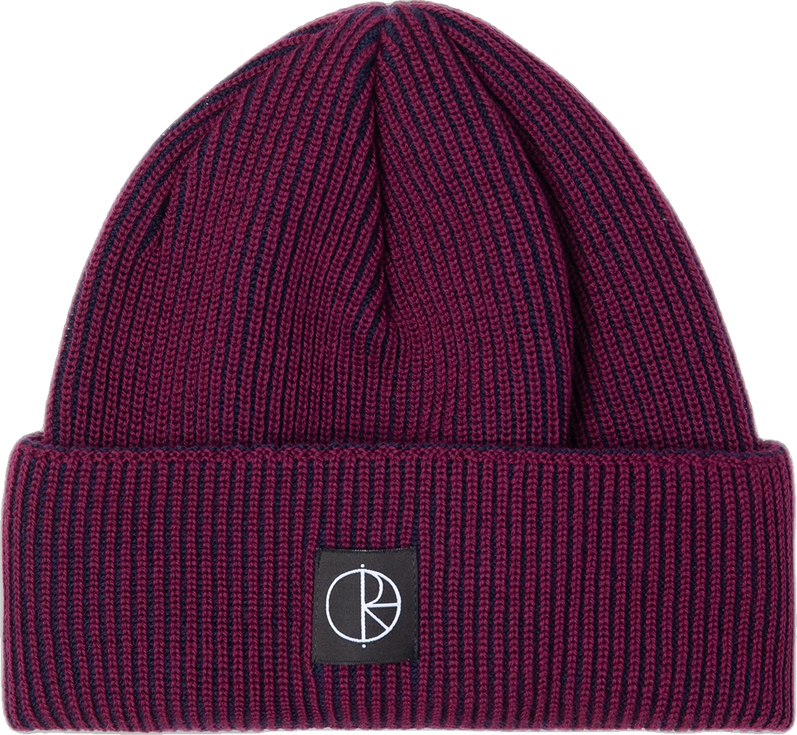 Polar Skate Co. Polar Skate Co. Lines Merino Beanie gorro hombre | Wine/Navy