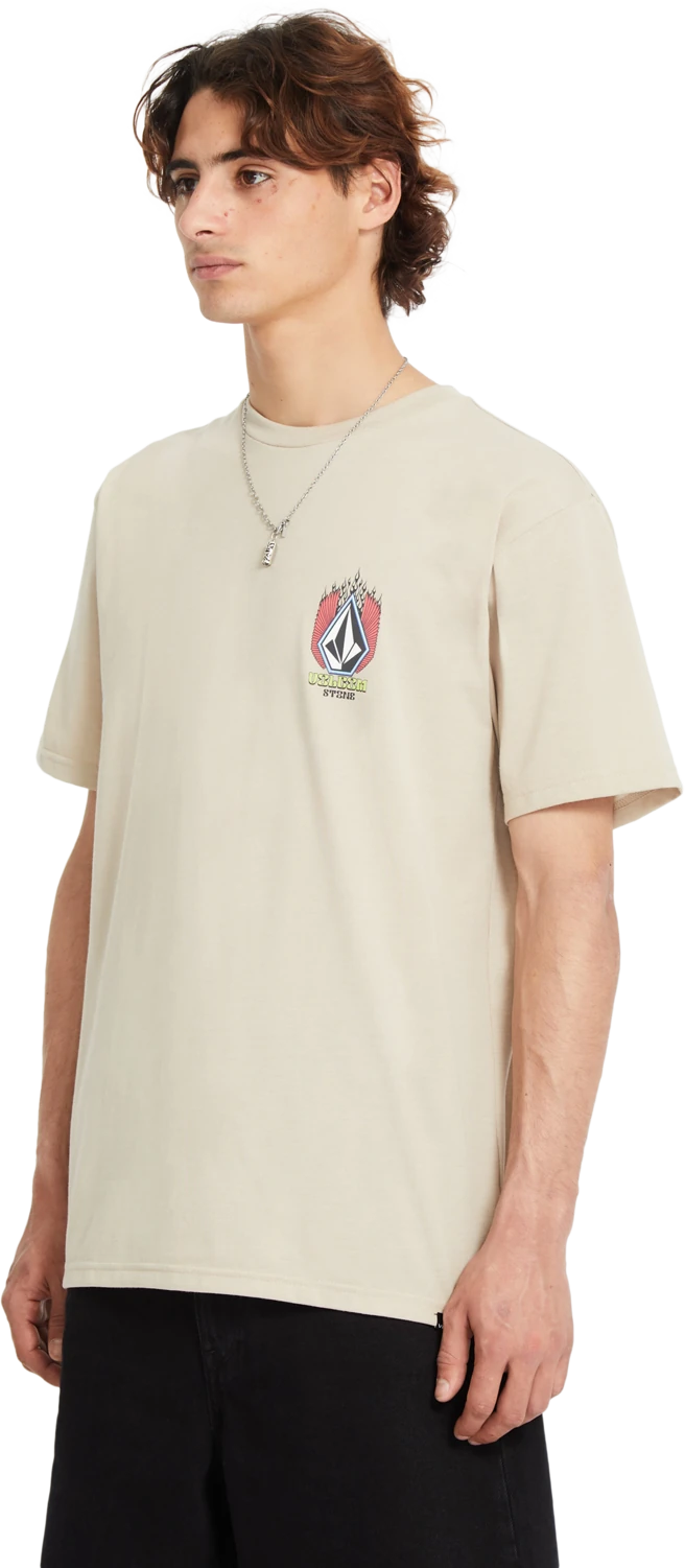 Volcom Draggin Stone Hth camiseta manga corta hombre detail 8 | LIGHT KHAKI