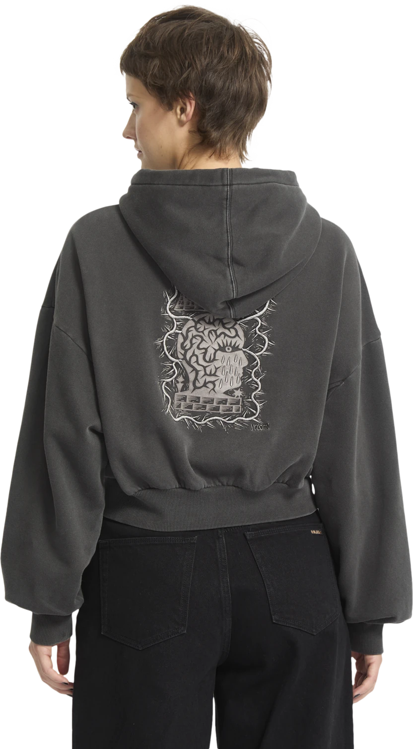Volcom FA Vaderetro sudadera con capucha mujer detail 1 | Vintage Black