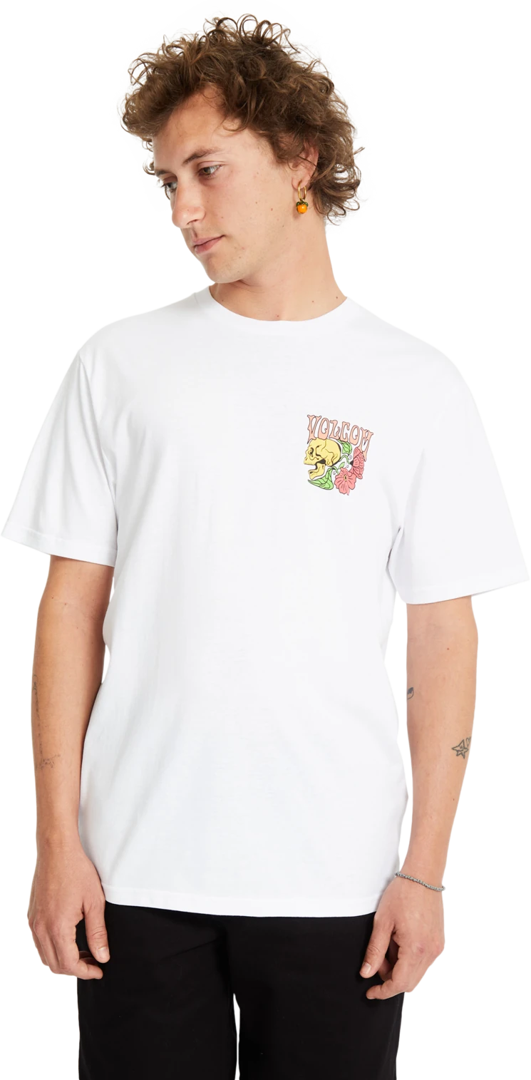 Volcom TOOFLOW BSC SST camiseta manga corta hombre detail 4 | White
