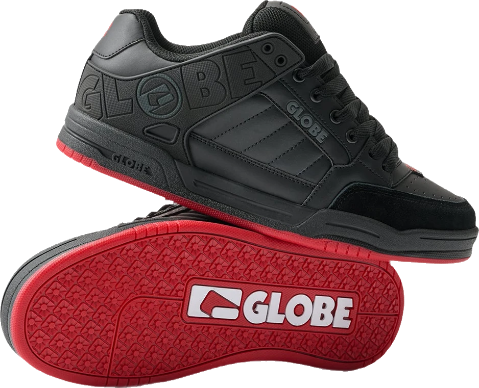 Globe Tilt calzado hombre detail 3 | Black/Red/Charcoal