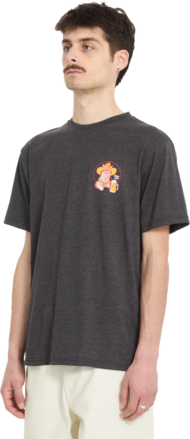 Volcom MEOWDY HTH SST camiseta manga corta hombre detail 2 | Heather Black