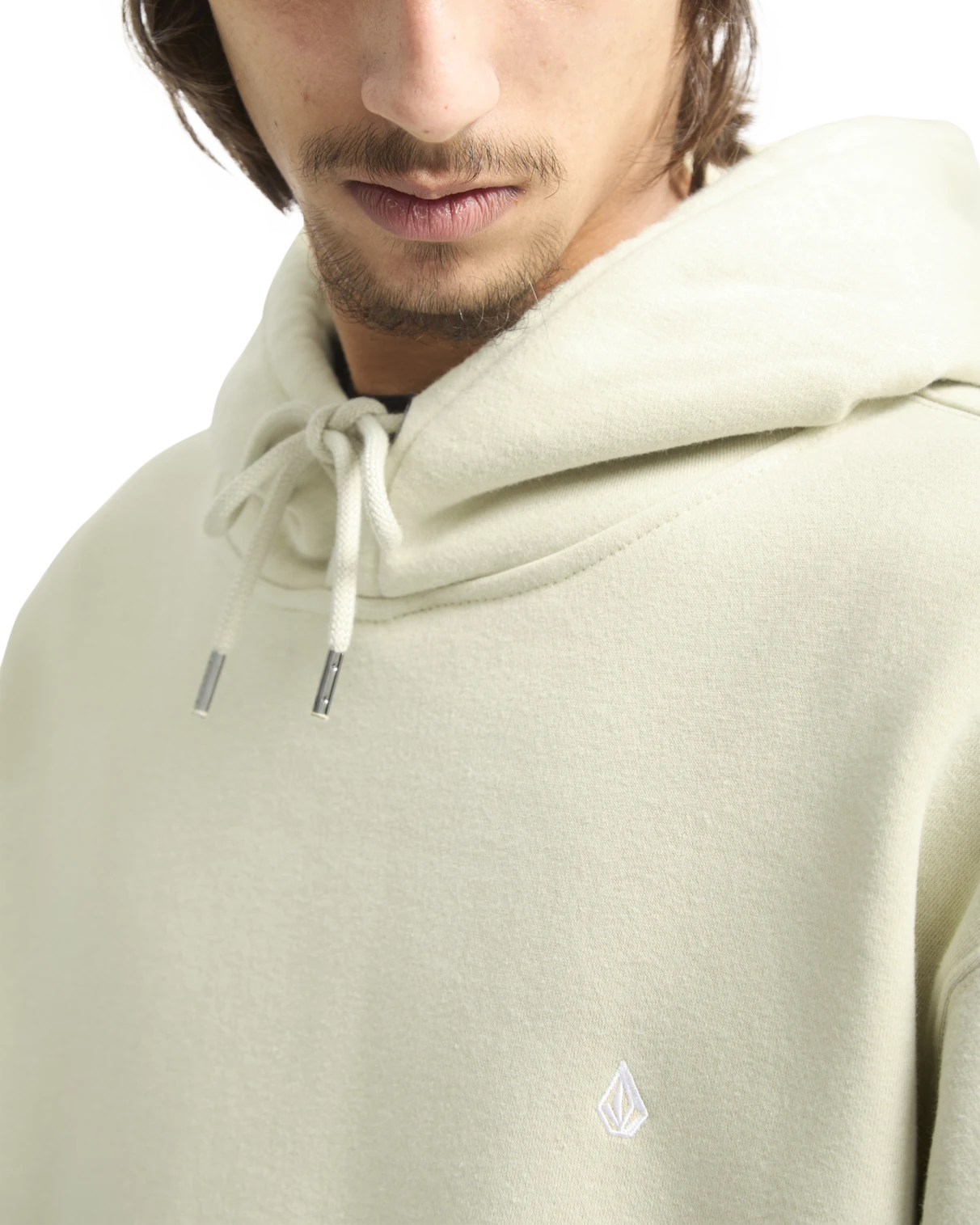 Volcom Single Stone sudadera con capucha hombre detail 2 | Light Beige