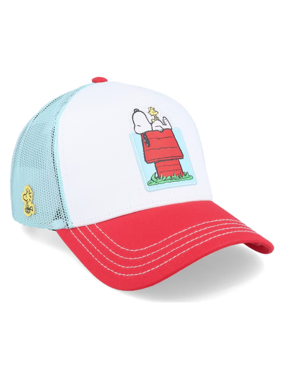Cappellino trucker Capslab x Peanuts (Snoopy) - Blu/Bianco/Rosso