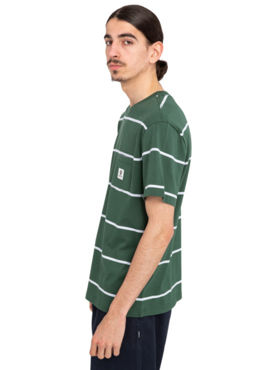 Element Skateboards Basic Pocket Short Sleeve T-Shirt - Garden Topiary Stripes