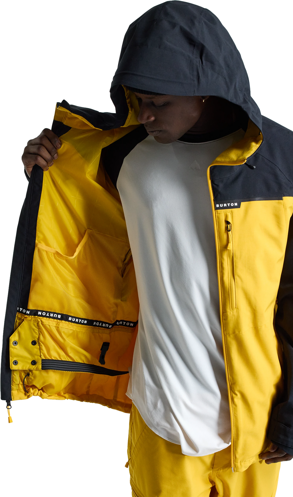 Burton Burton Lodgepole 2L Jacket chaquetas y abrigos hombre detail 8 | True Black / Goldenrod