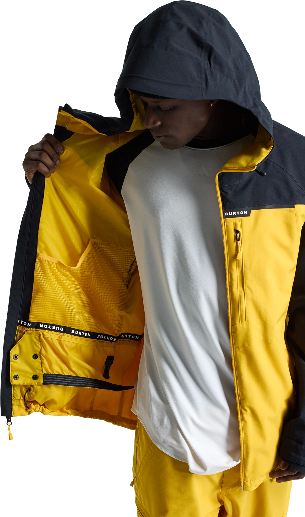 Burton Burton Lodgepole 2L Jacket chaquetas y abrigos hombre detail 8 | True Black / Goldenrod