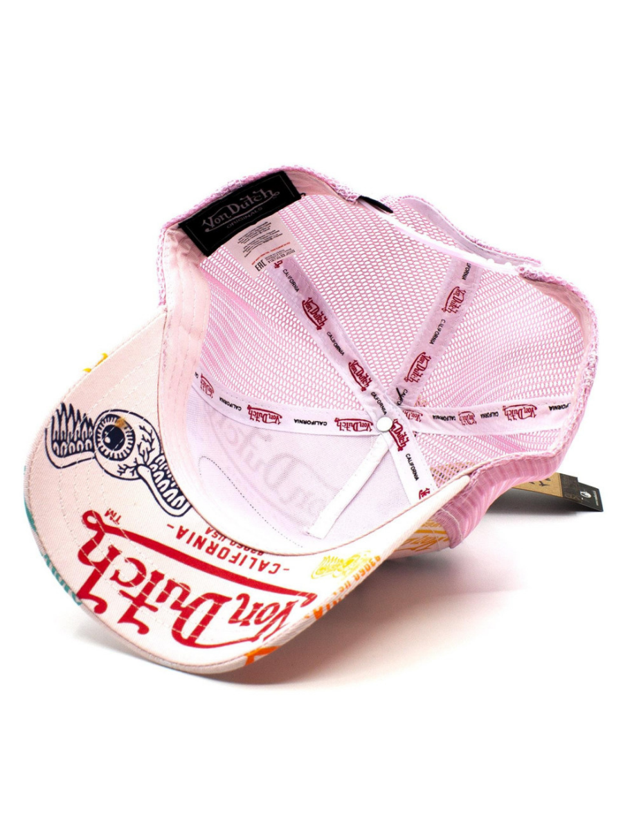 Von Dutch Multi Patch Trucker Cap - Pink