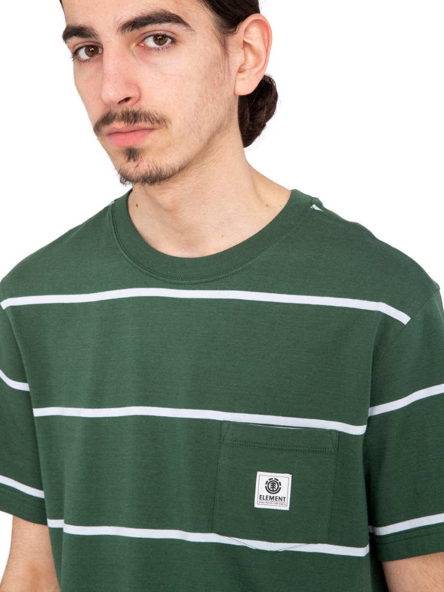 Element Skateboards Basic Pocket Kurzarm-T-Shirt – Garden Topiary Stripes