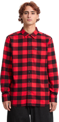 Volcom Caden Plaid Shirt camisa manga larga hombre | Lifeguard Red