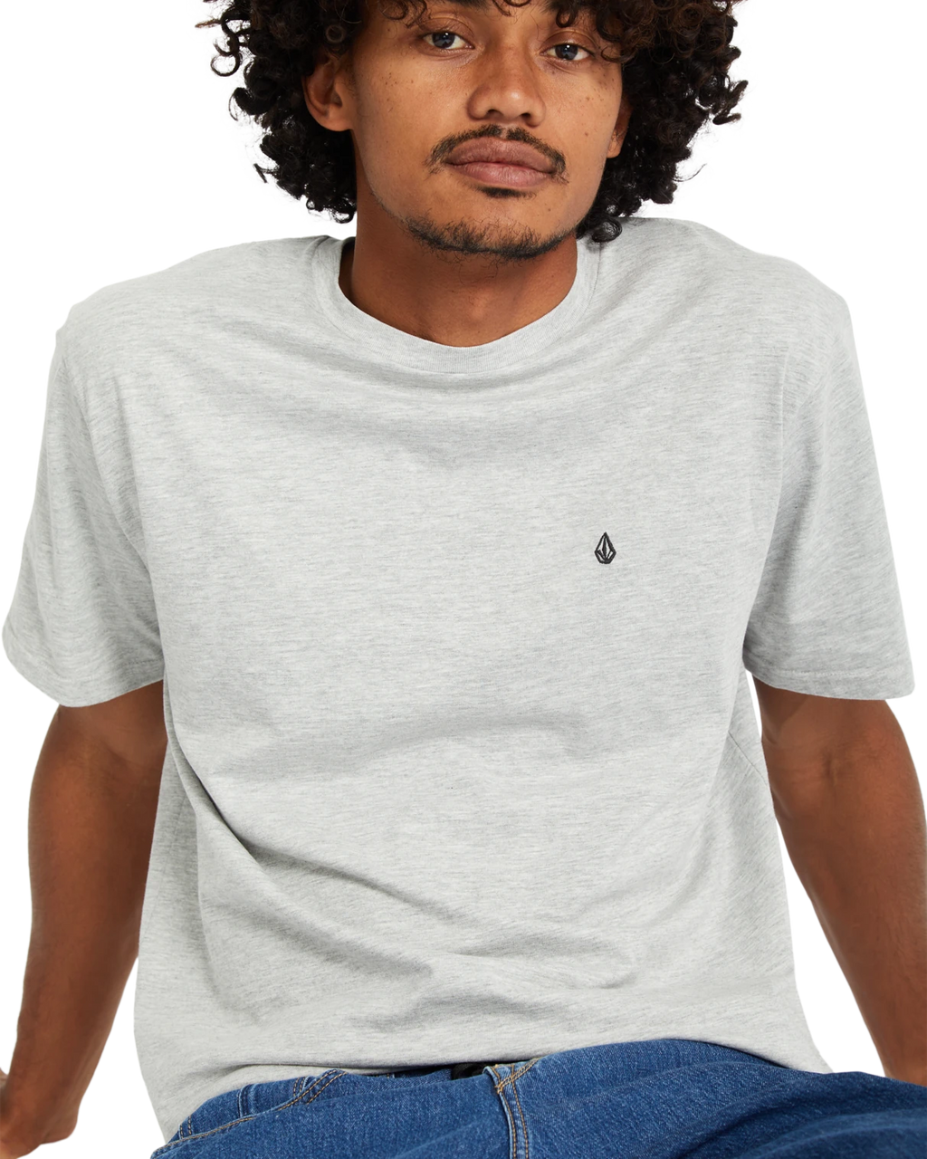 Volcom Stone Blanks camiseta manga corta hombre detail 3 | Heather Grey I