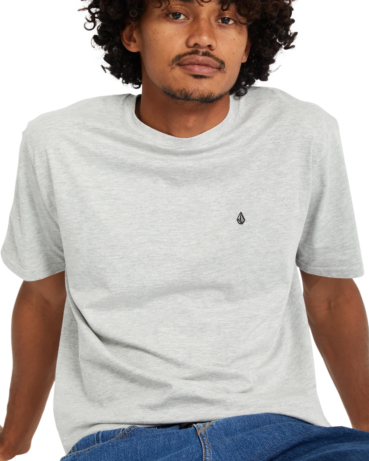 Volcom Stone Blanks camiseta manga corta hombre detail 3 | Heather Grey I
