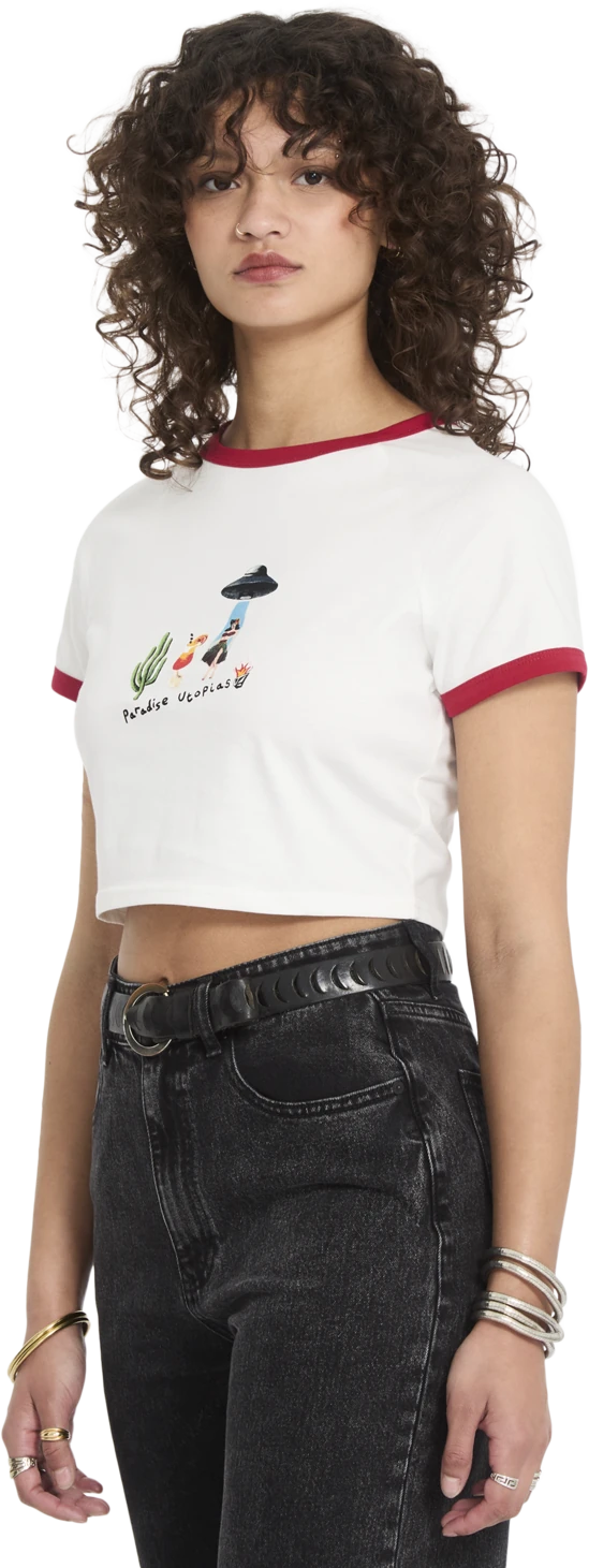 Volcom FA MICKEY MASON TEE camiseta manga corta mujer detail 2 | Off White