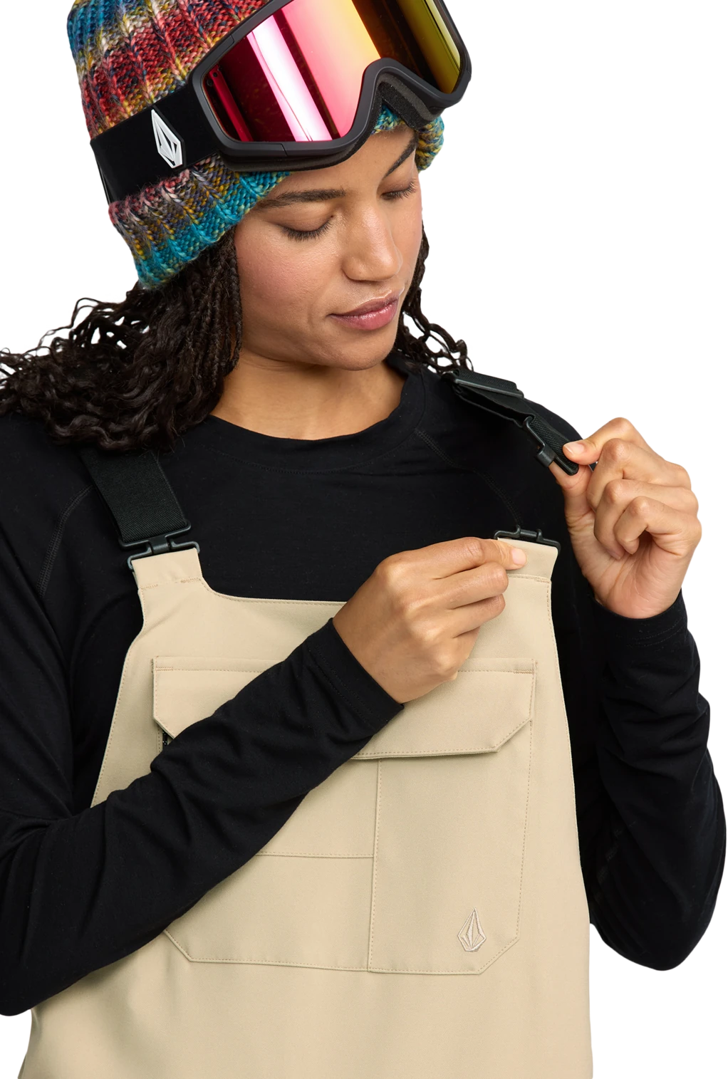 Volcom CRESTON 3D STRETCH BIB OVERALL pantalón mujer detail 6 | Oatmeal