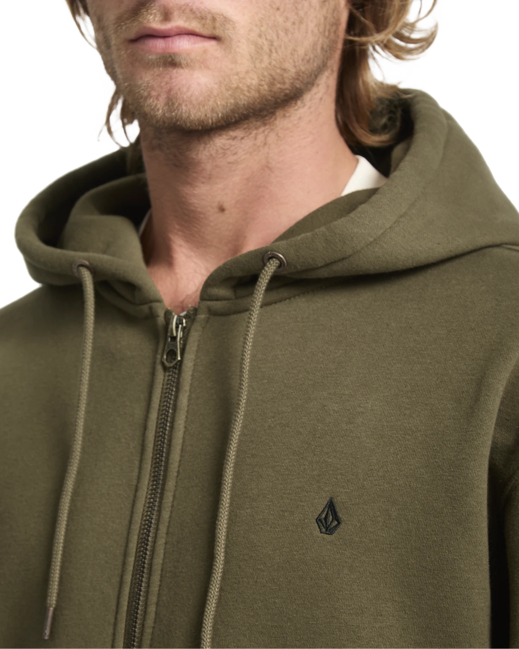 Volcom Single Stone sudadera con capucha hombre detail 2 | Sage Leaf
