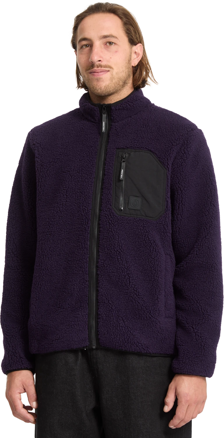 Volcom Muzzer Fuzzar sudadera con cremallera hombre | Dark Purple