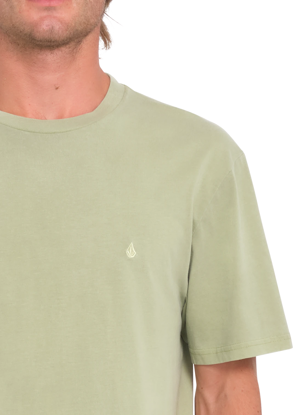 Volcom Solid Stone Emb camiseta manga corta hombre detail 2 | Green Tea