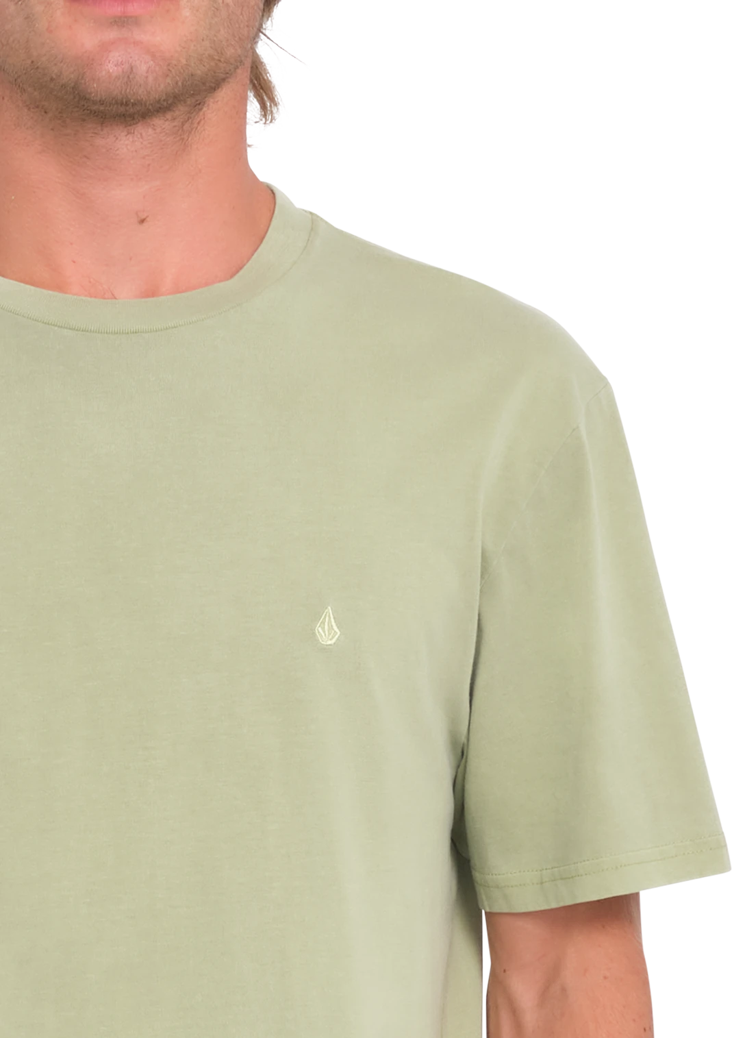 Volcom Solid Stone Emb camiseta manga corta hombre detail 2 | Green Tea